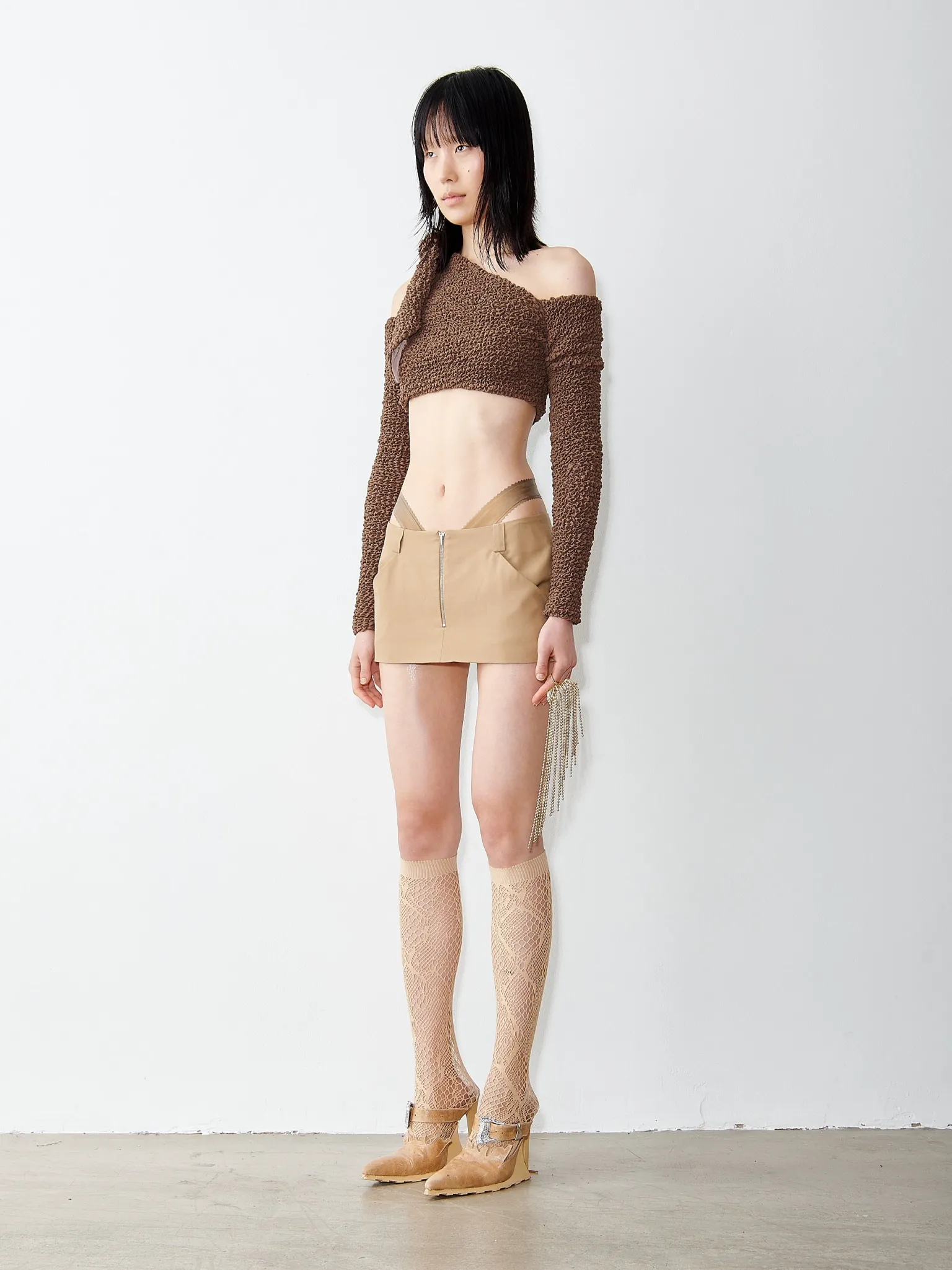 Alba Mini Skirt Camel<Poster Girl New