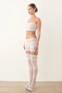Ava Top Lace Virgin White<Poster Girl New