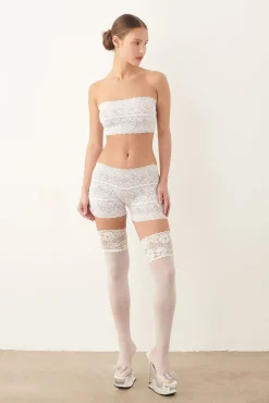 Ava Top Lace Virgin White<Poster Girl New