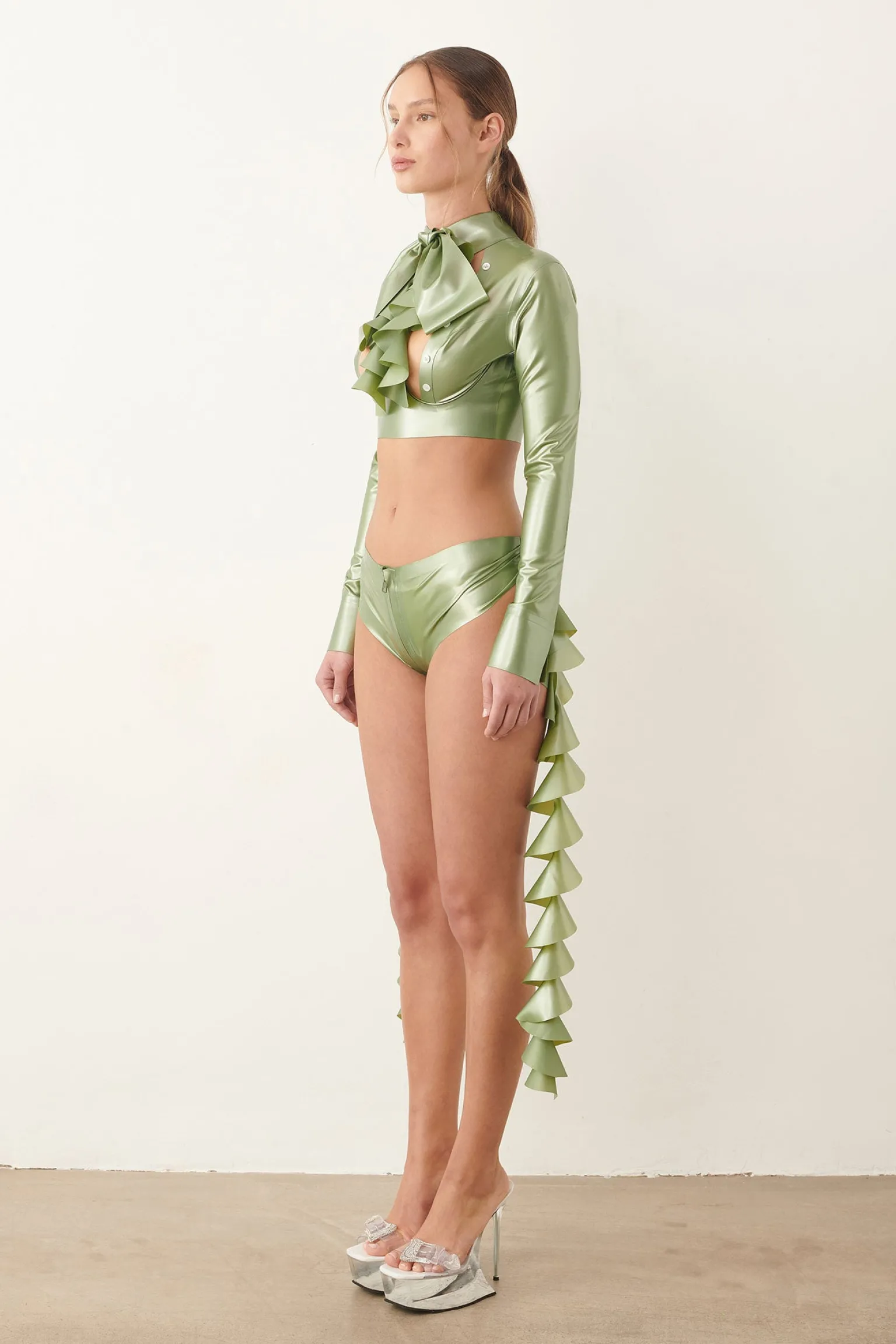 Bailey Blouse Latex Dollar Bill Green<Poster Girl Best