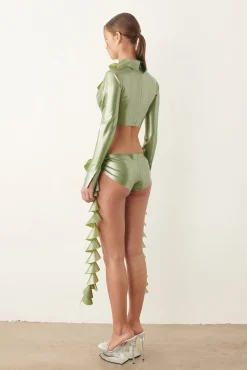 Bailey Blouse Latex Dollar Bill Green<Poster Girl Best