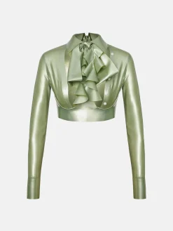 Bailey Blouse Latex Dollar Bill Green<Poster Girl Best