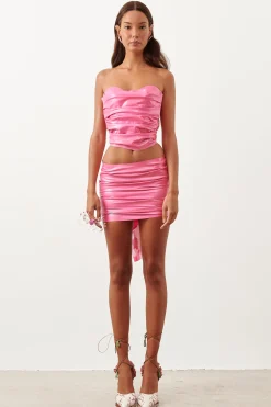 Barbossa Bandeau Latex Top Pink<Poster Girl Discount