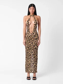 Bare Dress Beige Leopard Print<Poster Girl Sale