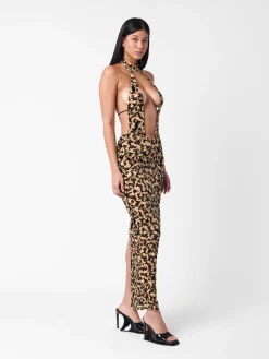 Bare Dress Beige Leopard Print<Poster Girl Sale