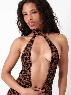 Bare Jumpsuit Chestnut Leopard Print<Poster Girl Clearance