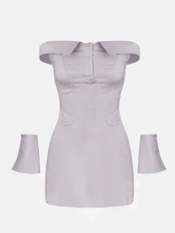 Blake Dress Grey/Pink Pinstripe<Poster Girl Sale