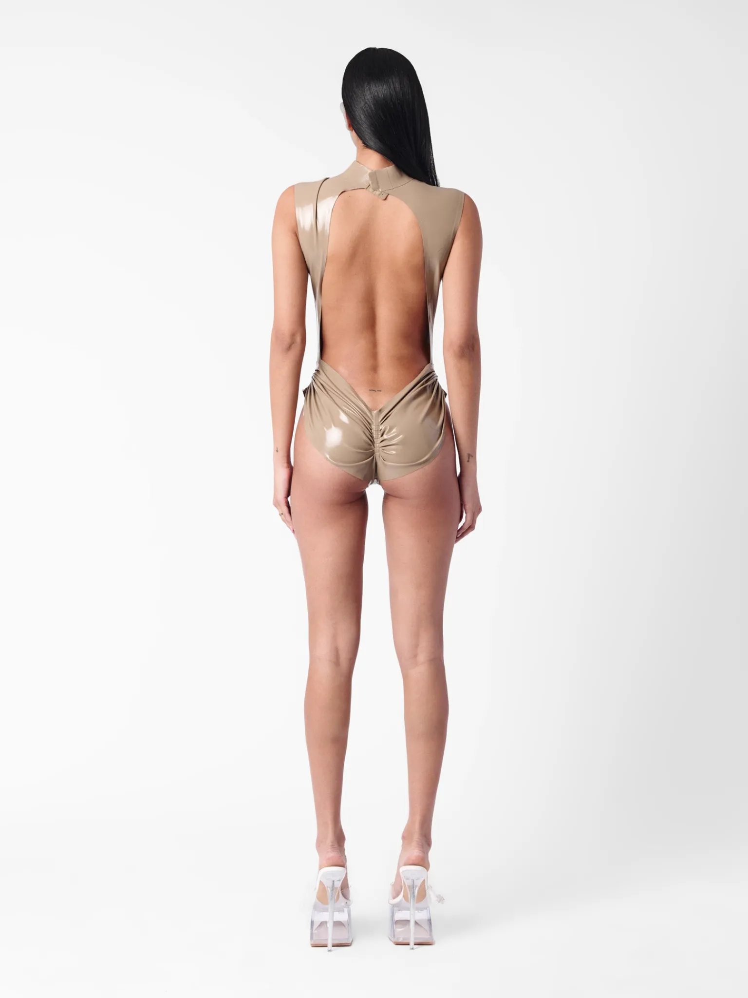 Bronx Latex Bodysuit Taupe<Poster Girl