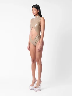 Bronx Latex Bodysuit Taupe<Poster Girl