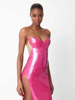 Bunny Latex Maxi Dress<Poster Girl New