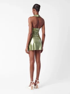 Chambers Latex Dress Dollar Bill Green<Poster Girl Sale