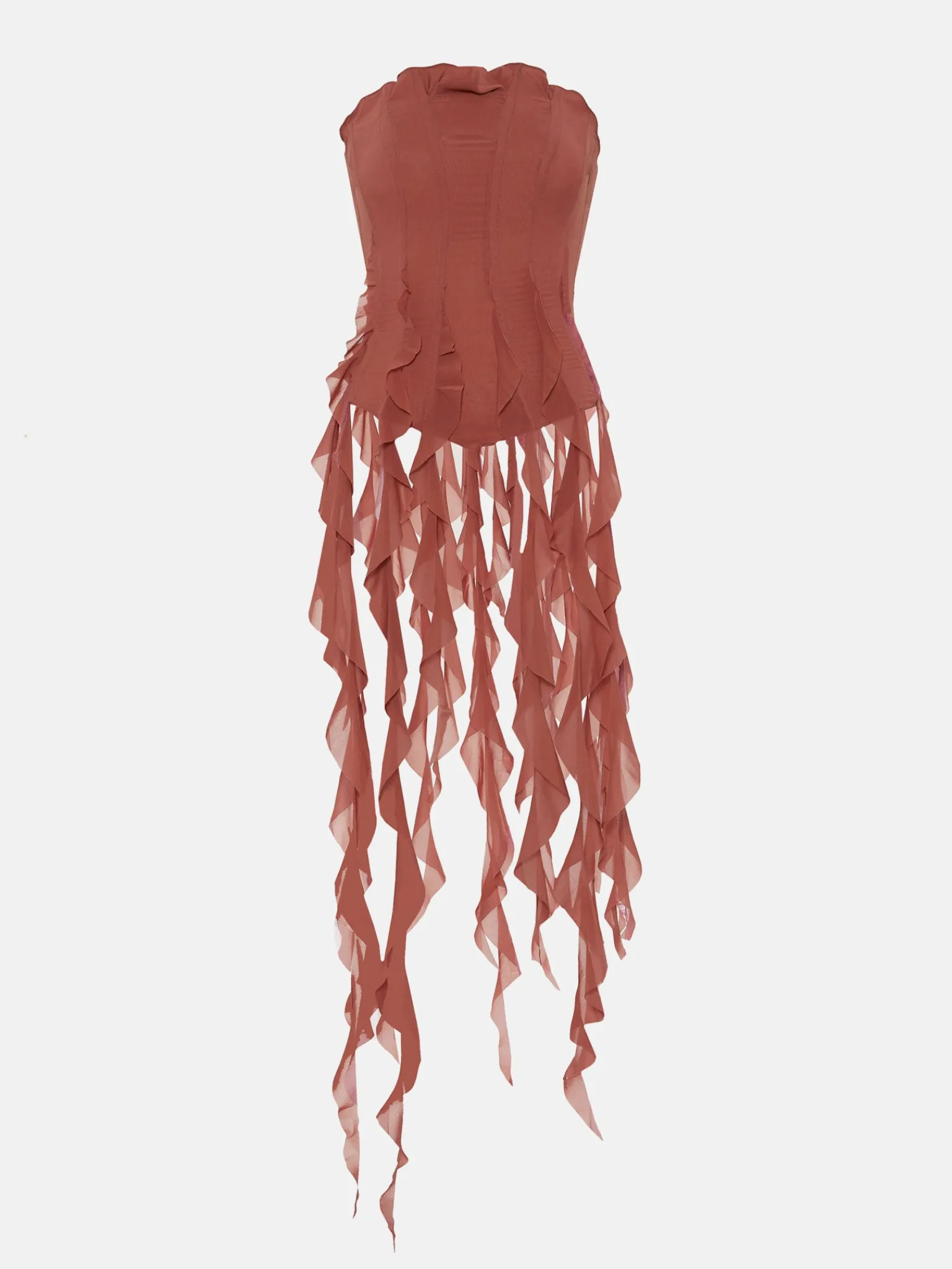 Chiffon Calamity Corset Terracotta<Poster Girl