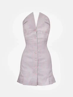 Court Dress Grey/Pink Pinstripe<Poster Girl New