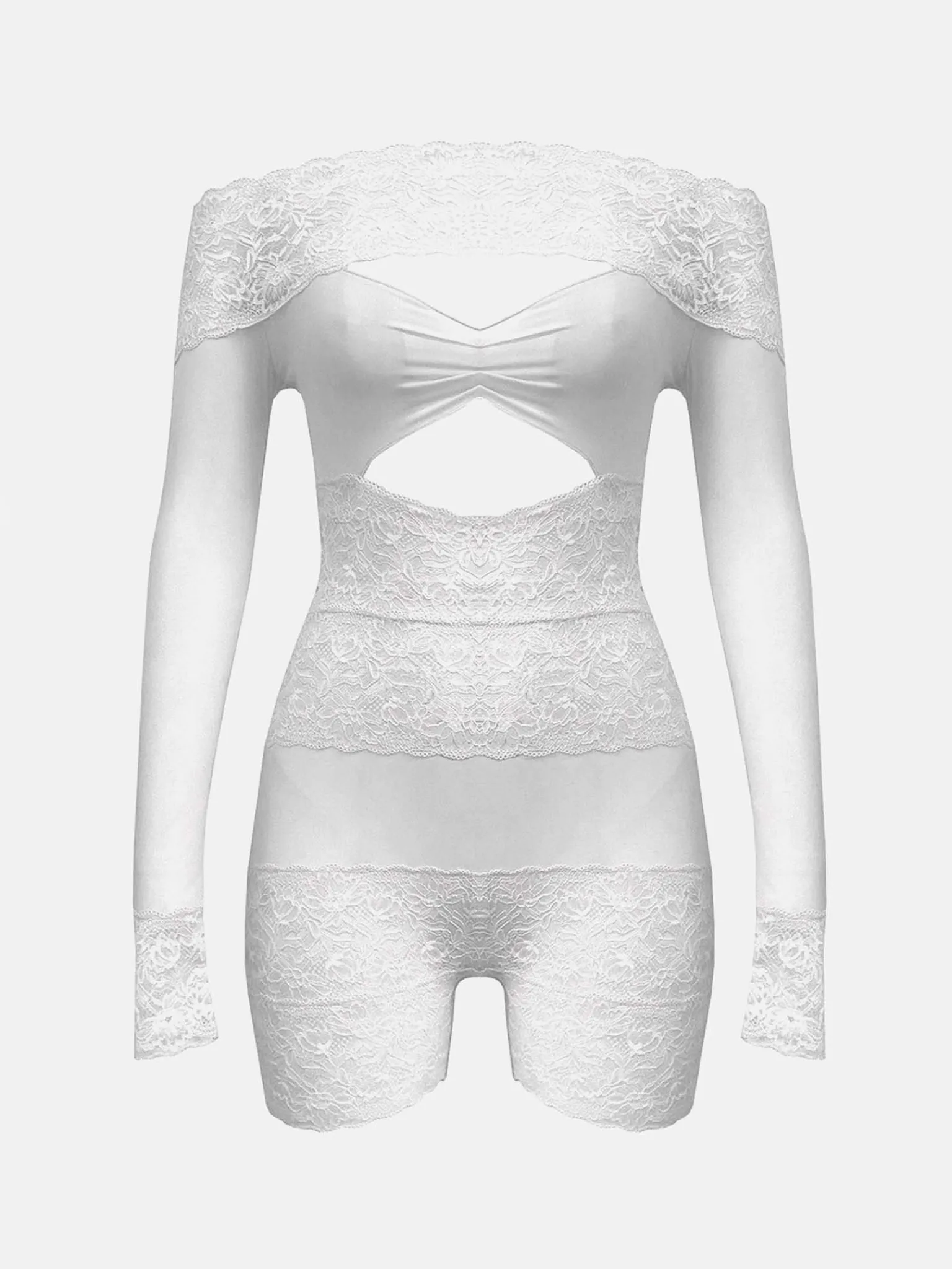 Davina Sleeved Romper Virgin White<Poster Girl Online