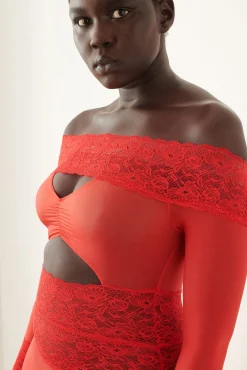 Davina Sleeved Romper Vixen Red<Poster Girl Clearance