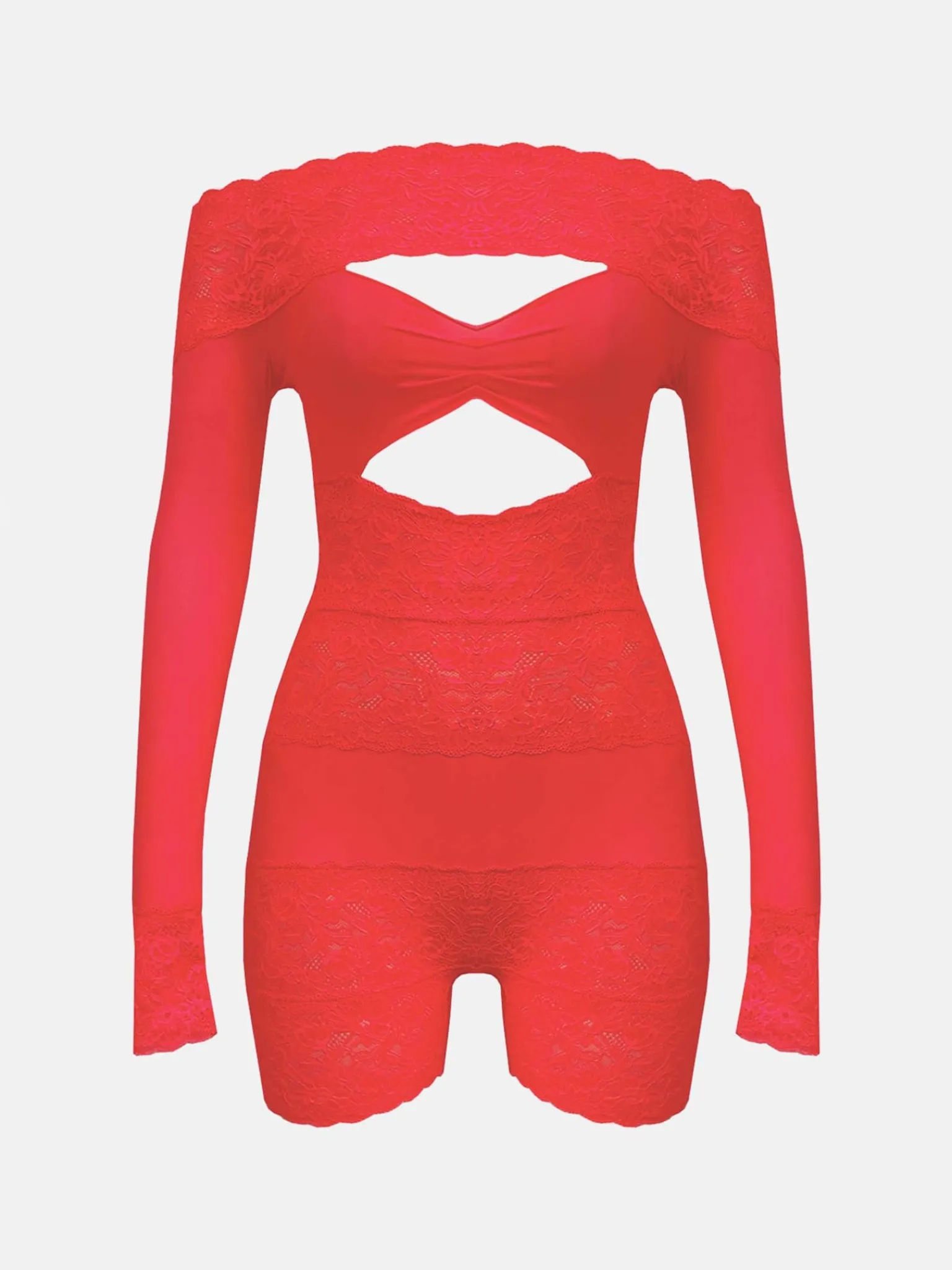 Davina Sleeved Romper Vixen Red<Poster Girl Clearance
