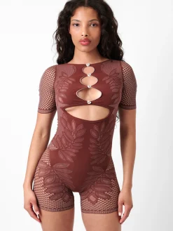 Dinero Playsuit Old Money Brown<Poster Girl Sale