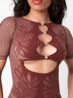 Dinero Playsuit Old Money Brown<Poster Girl Sale