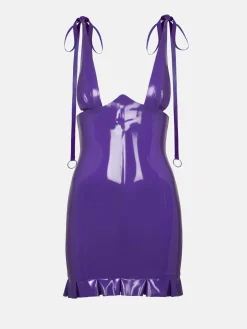 Florence Latex Dress Grape Punch<Poster Girl Online