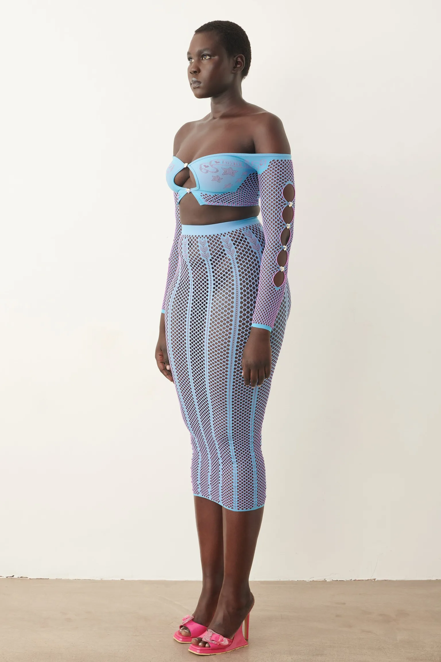 Fortune Skirt Crypto Blue<Poster Girl Sale