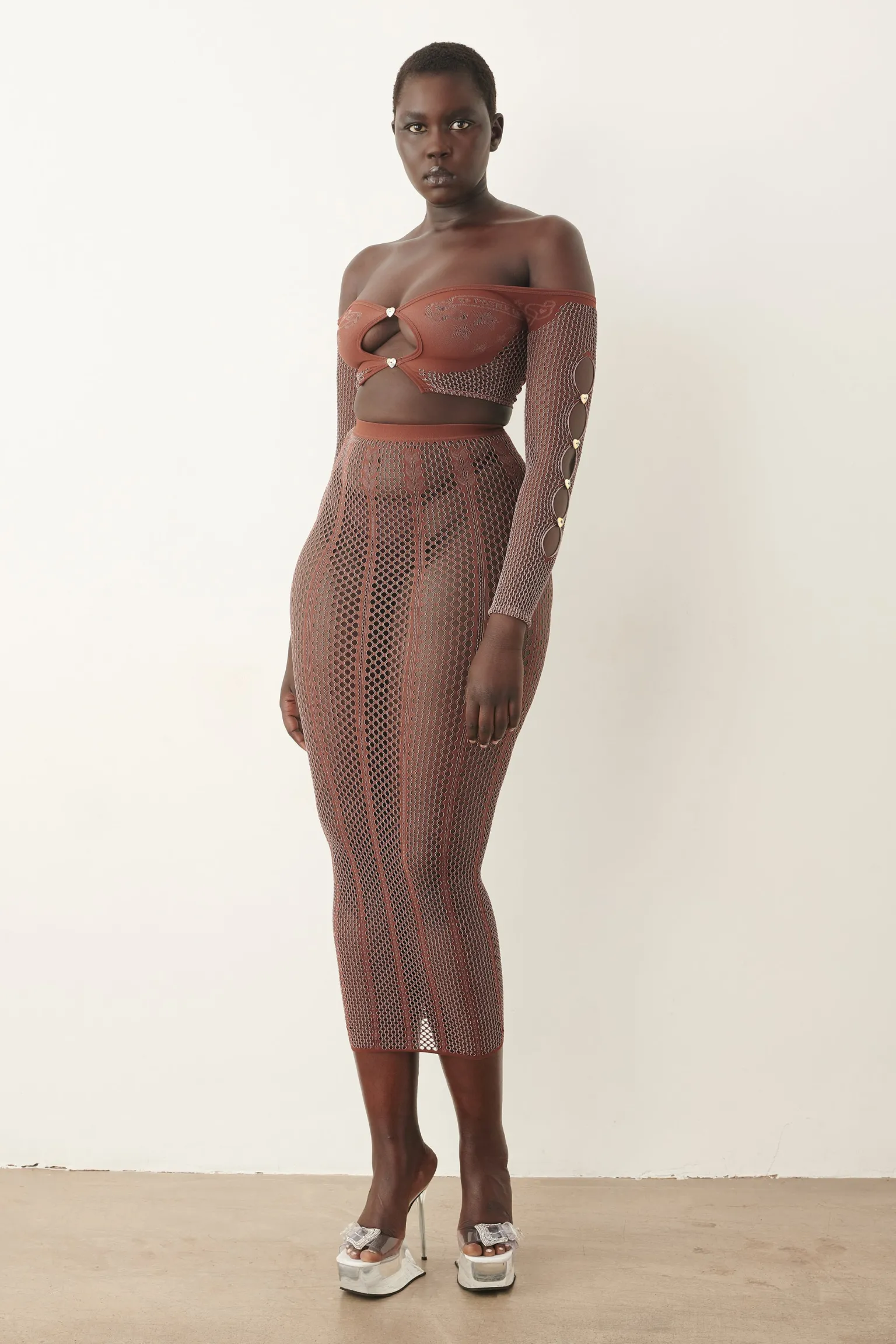 Fortune Skirt Old Money Brown<Poster Girl