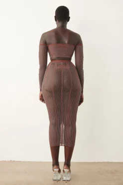 Fortune Skirt Old Money Brown<Poster Girl