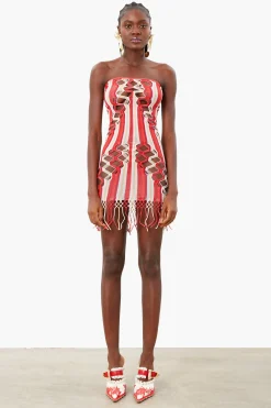 Haze Dress Burgundy Stripe<Poster Girl New