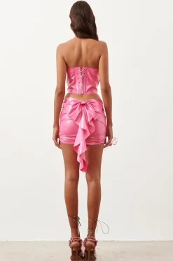 Heartie Latex Skirt Pink<Poster Girl New