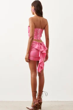 Heartie Latex Skirt Pink<Poster Girl New