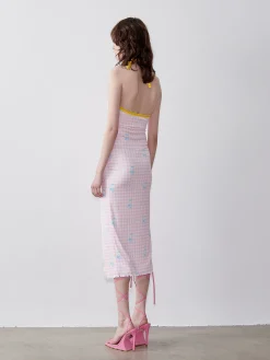 Heather Midi Dress Pink Gingham<Poster Girl Online