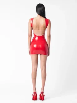 Hollywood Latex Dress Red<Poster Girl New