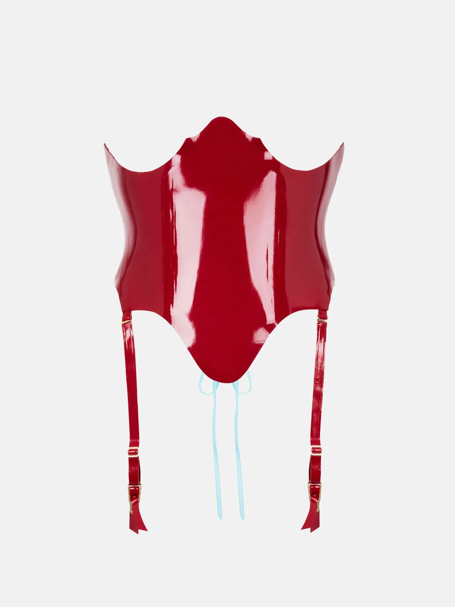 Hook Latex Waspie Corset Burgundy<Poster Girl Outlet