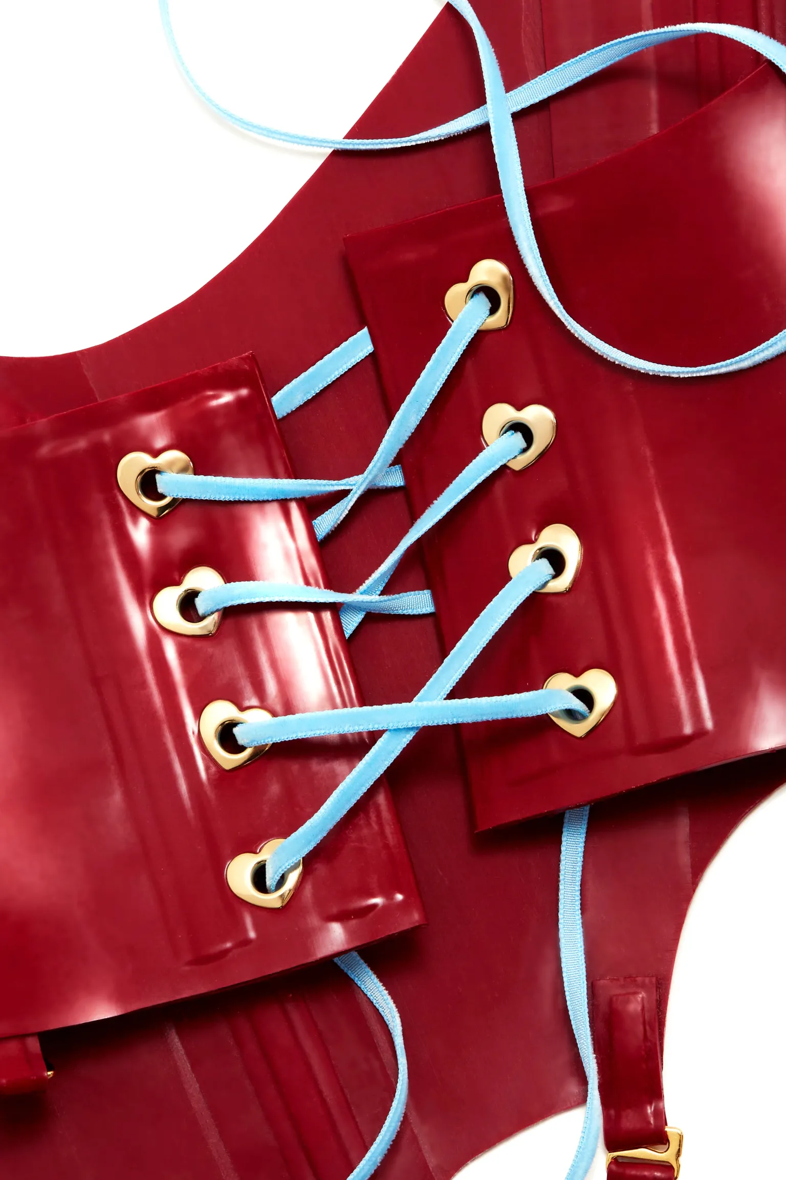 Hook Latex Waspie Corset Burgundy<Poster Girl Outlet