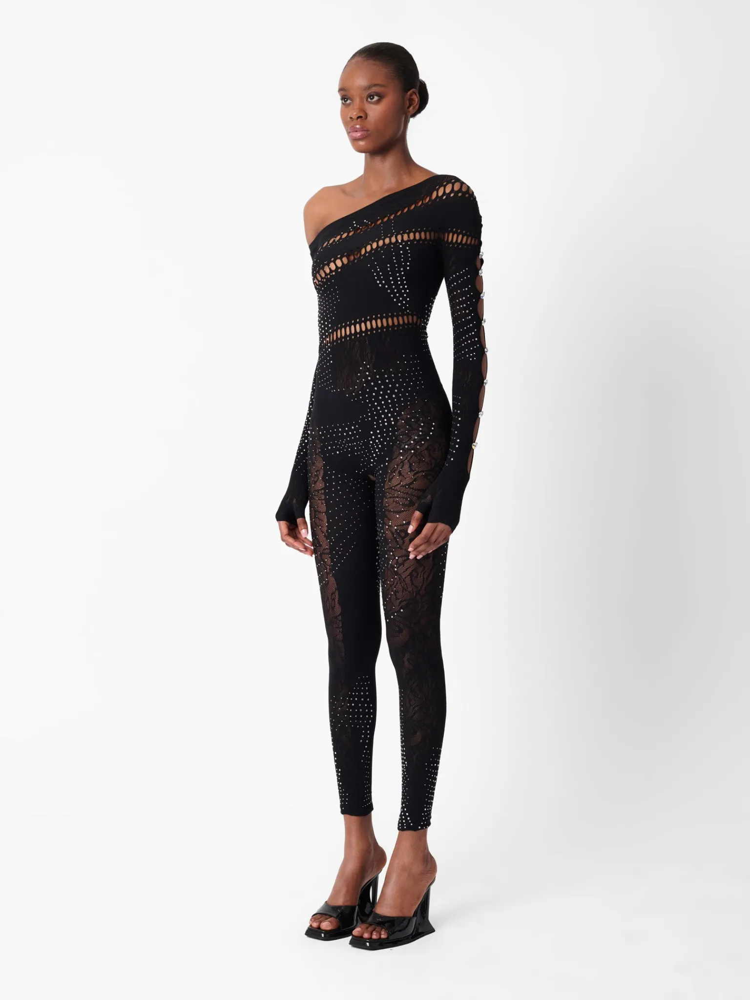 Ivy Long Rhinestone Jumpsuit<Poster Girl New