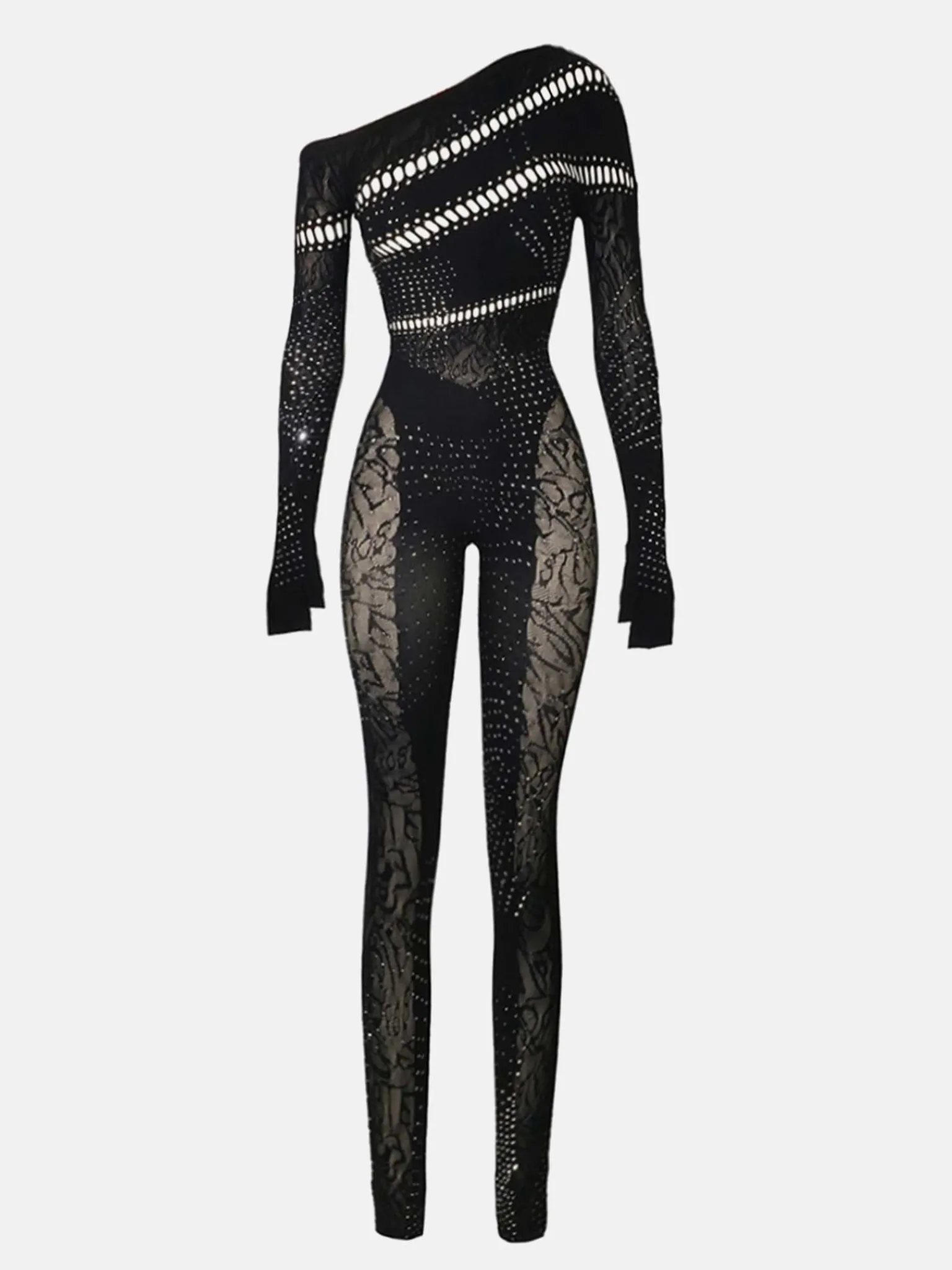 Ivy Long Rhinestone Jumpsuit<Poster Girl New