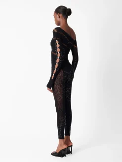 Ivy Long Rhinestone Jumpsuit<Poster Girl New