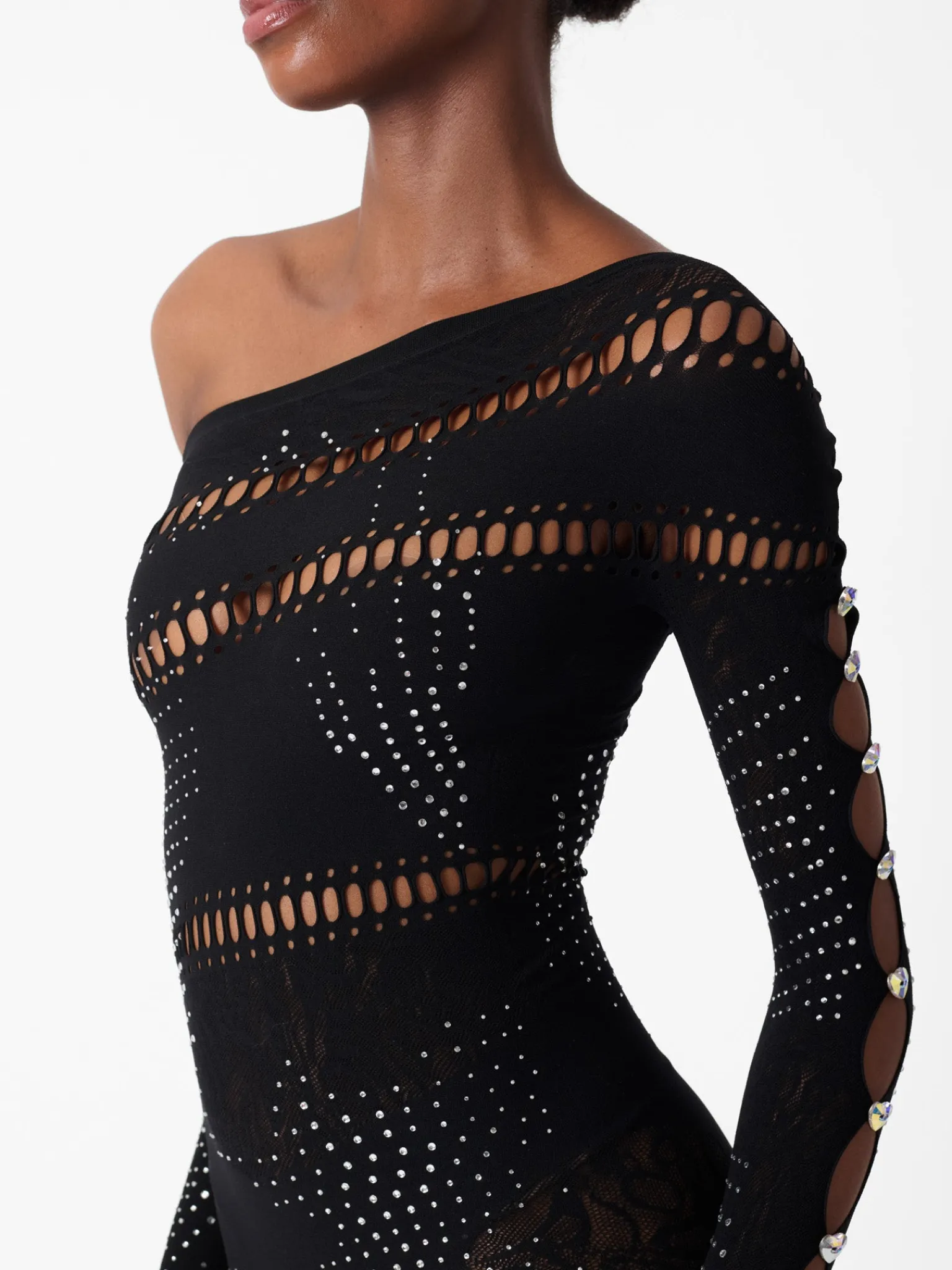 Ivy Long Rhinestone Jumpsuit<Poster Girl New