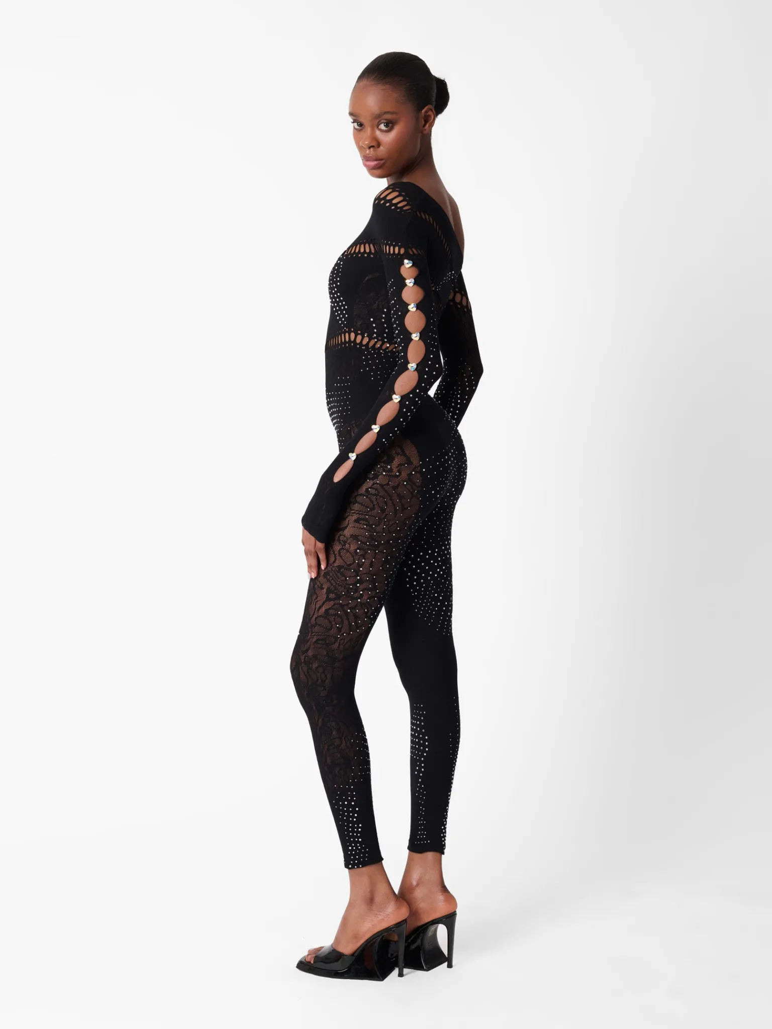 Ivy Long Rhinestone Jumpsuit<Poster Girl New
