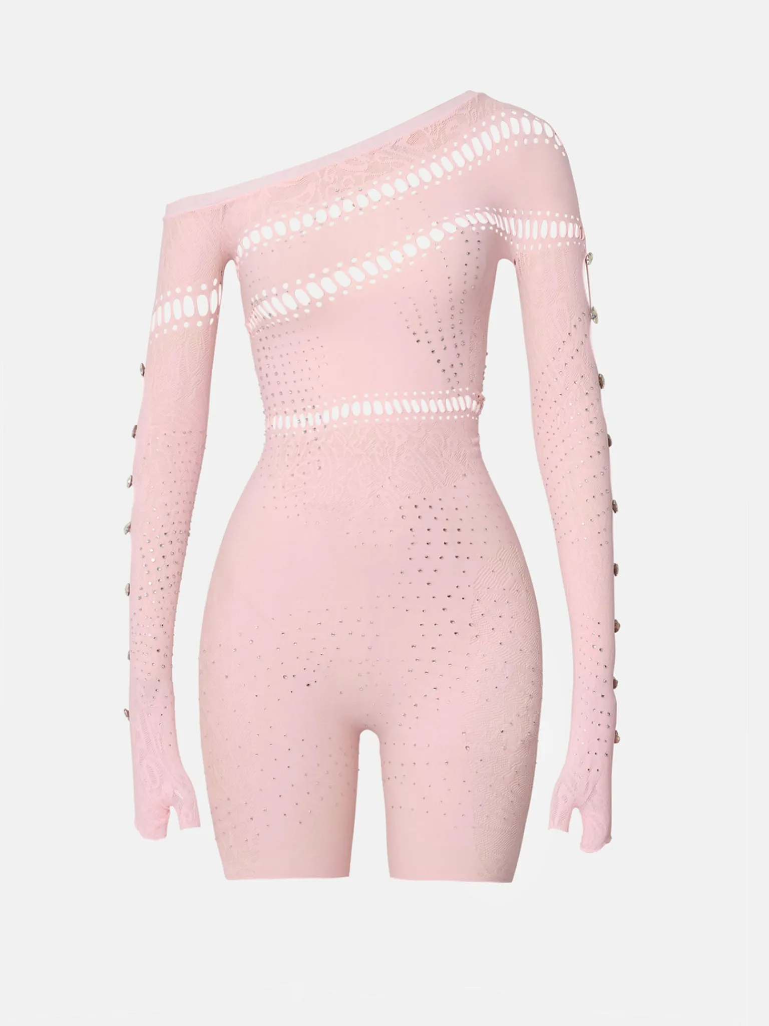 Ivy Rhinestone Jumpsuit Rose Quartz<Poster Girl Best