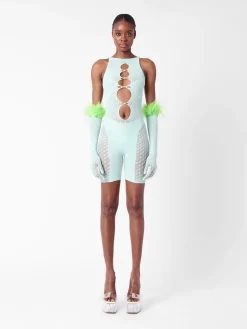 Jetta Jumpsuit x Gwenevere Gloves Set Soft Turquoise<Poster Girl