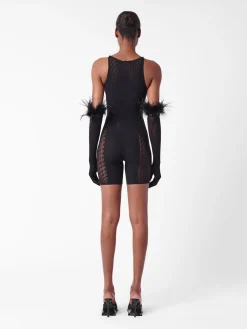 Jetta Jumpsuit x Gwenevere Gloves Set Jet Black<Poster Girl Hot