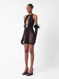 Jetta Jumpsuit x Gwenevere Gloves Set Jet Black<Poster Girl Hot