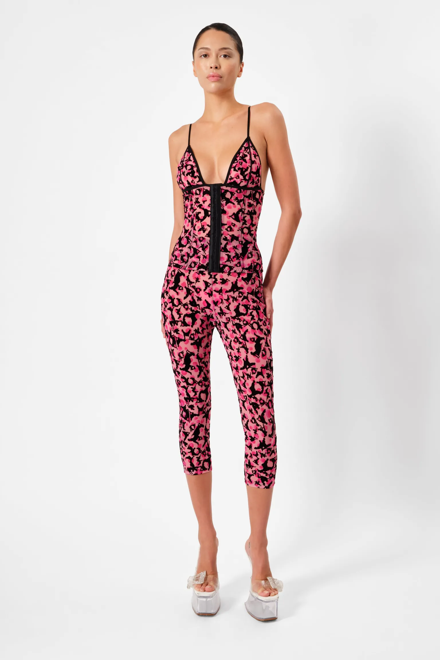 Knockout Capris Pink Leopard Print<Poster Girl Outlet