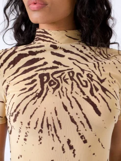 Knockout Dress Beige Zebra Print<Poster Girl Clearance