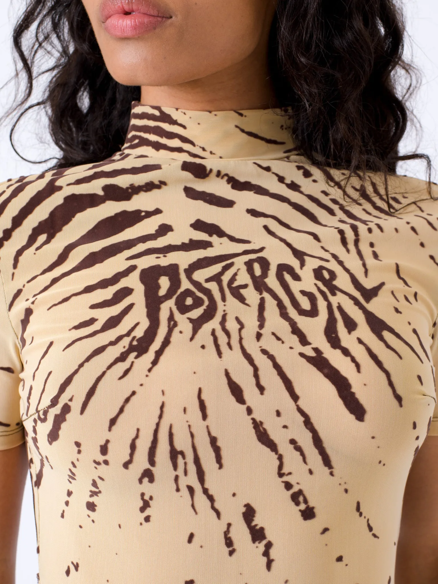 Knockout Dress Beige Zebra Print<Poster Girl Clearance