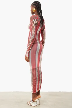 Koral Maxi Dress Burgundy Stripe<Poster Girl Best