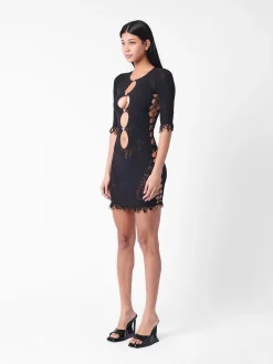 Miranda Dress in Jet Black Floral<Poster Girl New