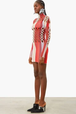 Neptune Dress Burgundy Stripe<Poster Girl Hot