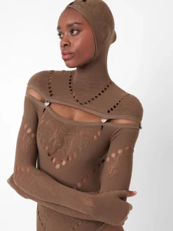 Pearl Bodysuit Kahlua Brown<Poster Girl Sale