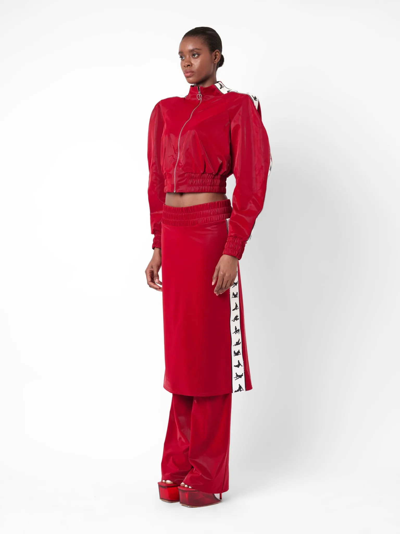 Premier Tracksuit Jacket Red<Poster Girl